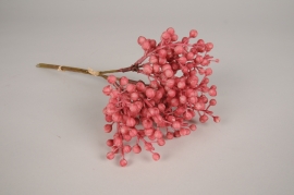 xa21nn Bunch of dark pink artificial elderberry H32cm