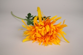 xa33nn Chrysanthème artificiel orange H73cm