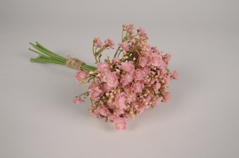 xa39nn Bouquet de gypsophile artificiel rose H29cm