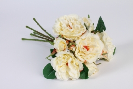 xb12nn Bouquet de roses artificielles crème H44cm