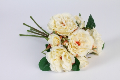 xb12nn Bunch of cream artificial roses H44cm