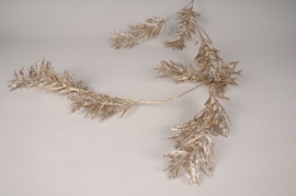 xx38ka Gold artificial fern garland L125cm