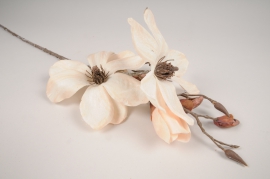 xx88di White artificial frosted magnolia branch H85cm