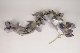 xz41di Purple artificial eucalyptus garland L120cm