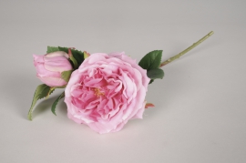 xz46di Pink artificial rose H35cm