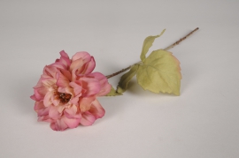 xz54di Dahlia artificiel rose H43cm
