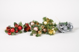 Y8-000180 Paquet 12 pics bouquets couleurs assorties H18cm