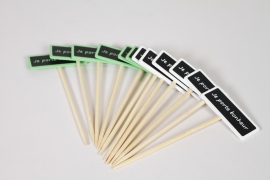 Y8-000195 Pack of 12 wooden picks D8cm H18cm