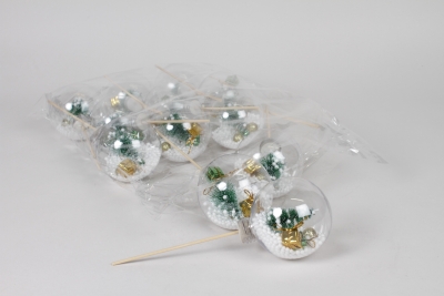 Y8-000215 Paquet 12 pics boule � neige H20cm