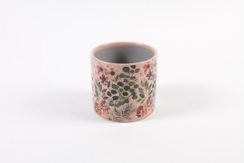 YU-000018 Ceramic planter foliage D12cm H10.5cm