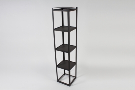 ZV-000007 Black metal shelf 25x25cm H120cm