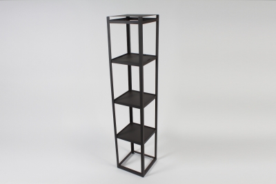 ZV-000007 Etag�re en m�tal noir 25x25cm H120cm