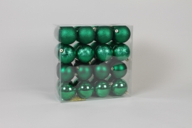 ZY-000082 Box of 32 plastic balls green D8cm